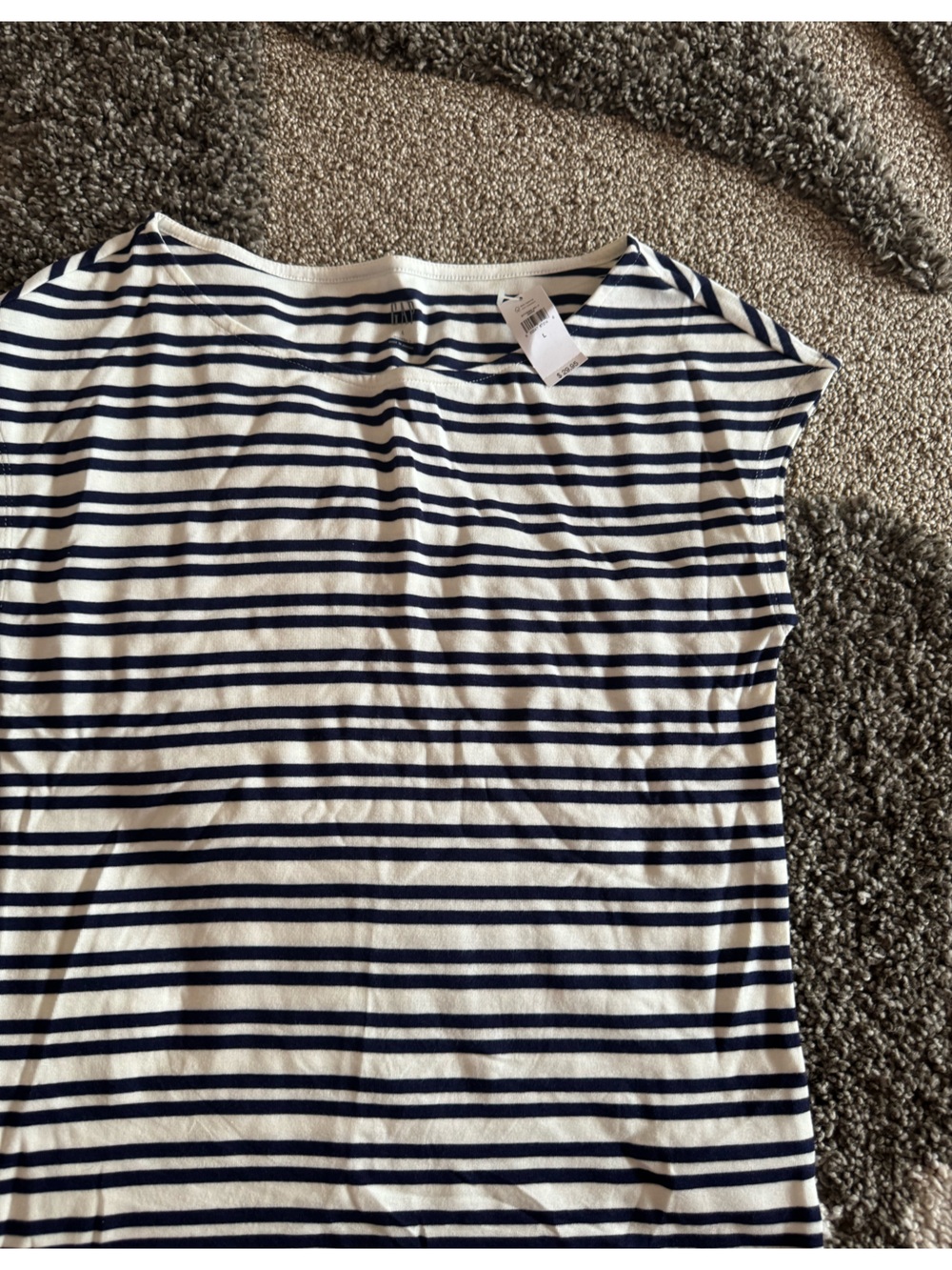 GAP Navy and White Striped Bedding Throw